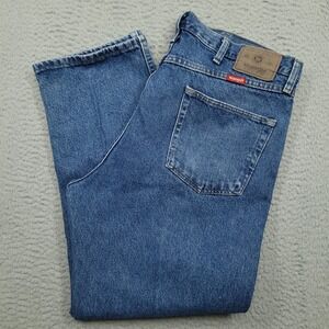 Wrangler Regular Fit Jeans‎ Mens 38x28 (34x29) Blue Denim Classic Casual Pants